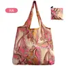 Bolsa de Tote de Compras Floral Grande de 190t en Stock de Gran Venta, Bolsa de Poliéster al por Mayor, Bolsa Plegable, Bolsa de Regalo Promocional