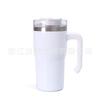 Vaso de sublimación transfronterizo de 20 oz con asa para automóvil, de gran capacidad, portátil, con aislamiento térmico, con pajita fría y personalizable