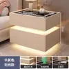 Mesa de Cabeceira Inteligente, Móvel de Quarto Suspenso, Madeira Maciça, Moderno Simples Luxo Leve, Sensação de Alto Padrão, Multifuncional Tendência