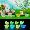 Micro paisagem jardinagem musgo paisagem DIY handmade decoração acessórios bonito animal Little Hen pequenos ornamentos luminosos