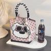 Bolso Premium, Bolso Tote Portátil para el Trabajo y Salidas, Bolso Tejido de Gran Capacidad, Bolso Cuadrado Pequeño para Viajes Diarios, Bolsa de Almacenamiento