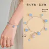 Conjunto de Pulsera y Collar de Amatista Lavanda con Cuentas para Mujer, Elegante y Exquisito Dulce Conjunto de Pulsera y Collar de Cristal Blanco