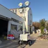 Torre de Iluminación Móvil Luz LED Lámpara de Haluro Metálico Elevación Manual 7m Torre de Luz Hmf968