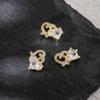 LZ mismo estilo joyería para uñas circón Diamante nuevo colgante de cadena de lazo de diamante de alta gama decoraciones para uñas de oso