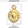 Concha chapada en oro al vacío cruz acero titanio diy colgante pequeño femenino caballito de mar estrella acero inoxidable joyería pulsera colgante