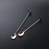 Cuchara de cóctel de acero inoxidable, cuchara de cóctel, barra, herramienta para mezclar cócteles, cuchara para mezclar café, leche y té, venta al por mayor