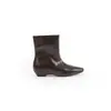 Botas de montar de tacón de cuña de 3 cm del mismo estilo que las de Mamá Uva para mujer, dos alturas de caña diferentes, puntera cuadrada elegante, botines ajustados sin cordones de estilo coreano sencillo
