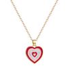 Colar de amor multicolorido personalizado com gota de óleo de hip-hop transfronteiriço Europa e Estados Unidos design retrô senso de moda personalidade fresca atacado para mulheres