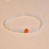 Pulsera de Ágata Blanca Natural Qingyi para Mujer Pulsera Ultrafina de una Sola Vuelta de Ágata Roja del Sur Nicho Jade Hetian Hecho a Mano Pulsera para Mujer