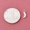 Prata de Lei S925 Galvanoplastia de Precisão Pingente de Lua com Diamante Sólido Material para Pulseira de Cristal DIY Colar Acessórios Prateados