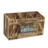 Caja de Almacenamiento Caja de Almacenamiento de Madera Organizador de Cocina Caja Clasificadora de Almacenamiento de Cuchillos, Tenedores y Palillos de Madera Gabinete para Artículos Varios de Escritorio