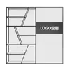 Imagen de la Empresa LOGOTIPO Divisor de Pantalla de Cristal Estante de Almacenamiento Escritorio de Recepción de Oficina Soporte de Exhibición de Productos Soporte Decorativo Bloqueador