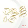Ganchos para Oreja Simples Dorados de Retención Fuerte con Circonitas Incrustadas Accesorios para Joyería DIY Materiales para Pendientes Hechos a Mano