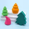 Esponjas de Maquillaje con Forma Personalizadas Temática Navideña: Árbol de Navidad, Gorro de Navidad, Forma de Calabaza, Esponjas de Maquillaje Ultra Suaves, No Absorbentes de Polvo