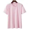 Camiseta de manga corta talla grande para hombre, color liso, algodón, media manga, cuello redondo, CVC, camiseta cultural, lisos publicitarios, en stock, para personas con sobrepeso, casual