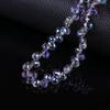 Agujero Horizontal Cristal de Fresa Vidrio Cuentas Sueltas Cadena de Cuentas Pulsera Collar Material Hecho a Mano DIY Cuentas Redondas de Vidrio Colorido Accesorios