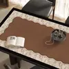 Jogo Americano de Jantar Retrô Francês, À Prova d'Água, À Prova de Óleo, Não Lavável, Toalha de Mesa Anti-Escaldante, Luxo Leve, Protetor de Mesa de Centro de Alta Qualidade
