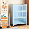 Estante de Livros com Porta de Vidro de Aço para Casa à Prova de Poeira Estante para Livros Infantis Gabinete de Exibição de Figuras de Espaço com Luz Gabinete Ita Gabinete de Lata