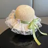 Chapéu de Palha Infantil Novo Estilo para Meninas, Chapéu de Sol para Bebês, Chapéu Legal, Chapéu com Proteção Solar, Chapéu de Praia de Verão para Meninas