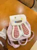 Mochila Pequeña Nueva Linda con Orejas de Conejo Estilo Coreano para Niñas, Mochila Pequeña de Peluche Cuadros de Nicho, Mochila Pequeña para Estudiantes
