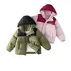 Chamarra acolchada de algodón Cotton Hall para niños, forrada de felpa y engrosada, con capucha, abrigo cálido de invierno para niños y niñas, adecuado para niños mayores