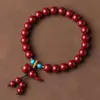 Pulsera Imitación Oro Púrpura Arena Dorada Cinabrio DIY Calabaza Arena Dorada Púrpura Año Zodiacal Cuenta de Buda Pulsera Multicolor para Mujer Suministro en Vivo