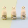Miniatura de Simulación de Resina Gradiente 3D Botella de Leche Llavero DIY Colgante de Bolsa Adorno de Micro Paisaje para Coche