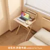 Escritorio de Madera Maciza, Mesa Plegable, Mesa de Estudio Simple, Escritorio Pequeño para el Hogar en Apartamentos Pequeños, Mesita de Noche, Escritorio de Computadora para Estudiantes Niños