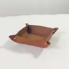 Caja de almacenamiento de cuero PVC de escritorio, bandeja para guardar llaves de pasillo, bandeja para guardar joyas, cosméticos, regalos