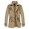 Chaqueta de Algodón para Hombre de Otoño e Invierno Forrada de Polar y Algodón Algodón Puro Solapa Longitud Media Casual Exportación Transfronteriza Tops para Hombre