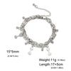 Pulsera de Acero de Titanio de Corte Caliente Transfronteriza Hexágono Brillante Colgante Mancuerna Pulsera Sencilla de Acero Inoxidable de Moda