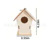 Carrillón de viento de madera sin terminar transfronterizo, juego de juguete de casa para pájaros, casa para pájaros, grafiti para niños, nido de pájaro, colgante de madera, jaula para pájaros