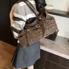 Bolso Tote Versátil Retro de Gran Capacidad para Mujer Moda Otoño Temprano 2025 Estampado de Leopardo Moderno Bolso de Hombro/Axila de Gama Alta