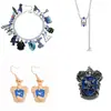 Venta Caliente Transfronteriza Harry Potter Ravenclaw Casa del Águila Conjunto de Pulsera Collar Pendientes Broche En Stock Al Por Mayor