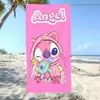 Toalla de Baño Absorbente de Agua de Secado Rápido para Niños con Dibujos Animados Transfronterizos Temu Lilo y Stitch Ángel Bebé Stitch Toalla de Playa