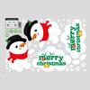 Adesivo de porta de vidro de janela de shopping de loja de pintura decorativa de Natal autoadesivo adesivo removível de boneco de neve de Natal XL502