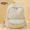 Mochila Retro Estilo Coreano Otoño 2025 para Mujer Mochila Grande de Gran Capacidad para Viajes Diarios Bolso Escolar de Moda Estudiante Universitario Mujer