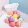 Sal de banho transfronteiriço sal explosivo sal de cristal para aromaterapia flor seca cor mista óleo essencial formato de bola redonda bola de sal para banho de pés personalização