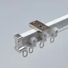 Trilho de Cortina Nano Aço Roda Silenciosa Liga de Alumínio de Alta Resistência Trilho Curvo e Reto Espessado 1,2mm em Forma de I em L em U