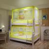 Mosquiteiro Impresso para Poste Externo 1.5m para Beliches com Porta Única de Zíper 1.2m Tenda Quadrada Trapezoidal Infantil Camada Dupla