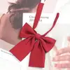 Gravata borboleta uniforme JK Pena Ciano Vermelho Cor Sólida Estilo Japonês Angular Estudante Gola de Pena Gigante Acessório de Uniforme de Marinheiro