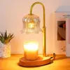 Lámpara de Aromaterapia de Lirio del Valle, Lámpara para Derretir Cera, Lámpara de Mesita de Noche Retro Francesa para Dormitorio, Luz Ambiental Decorativa para el Hogar, Lámpara de Mesa con Fragancia sin Llama