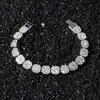 Cadena de Suéter de Diamantes Completos de 11 mm Cuadrada con Eslabones Europeos y Americanos Estilo Hip-Hop para Hombre