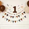 Bandeirolas Triangulares Feltro para Jardim de Infância Bandeirolas de Acampamento Decoração de Restaurante Festa de Aniversário Decoração de Shopping Sala de Aula Bandeiras