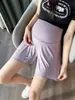 Pantalones cortos de modal de cintura alta para soporte de barriga de maternidad, protección completa del abdomen, transpirables y holgados, adecuados para usar en casa y al aire libre durante el embarazo, pantalones cortos de seguridad de 5 puntos