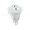 Interruptor Bipolar Kcd1 Branco em Forma de Barco com Botão Branco Superior e Inferior, 2 Pinos, 2 Velocidades, Pino de Cobre, Abertura 20mm, Interruptor Basculante Autotravante