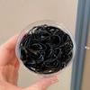 Elástico de Borracha Preto Descartável Feminino Alta Elasticidade Durável Tamanho Pequeno Faixa de Cabelo Acessórios de Cabelo Corda de Cabelo