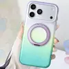 Capa de Celular Magnética para iPhone 18 Pro Max com Efeito Gradiente Similar à Pele Adequada para Apple 17/18 Suporte Giratório 16/15P