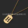 Collar de Acero Inoxidable Dorado con 26 Letras para Hombre, Cadena de Perlas de 60 cm, Color Duradero, Joyería al por Mayor, Collar de Acero de Titanio