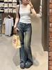 Camisola blanca hueca en forma de I, diseño de verano, estilo nicho, estilo Spice Girls americano, corte entallado, prenda exterior para mujer.